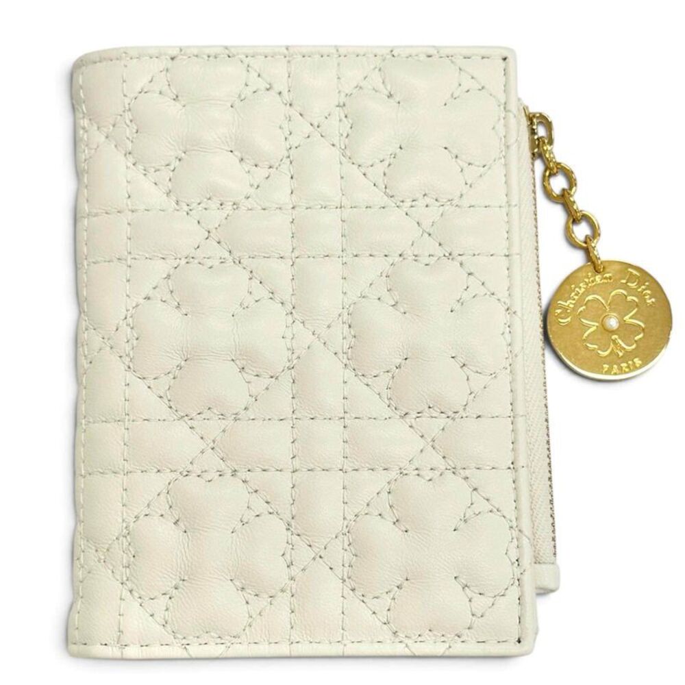 Christian Dior Lady Dior Dahlia Wallet Cannage All Star Leather Wallet